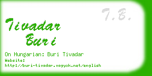 tivadar buri business card